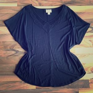 🚫Donated🚫 Black Tunic with Knit Lace Detail